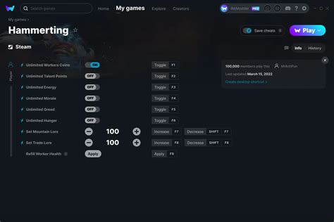 hammerting cheats|Hammerting Cheats PC & Trainer ᐅ 7 Cheat Codes .